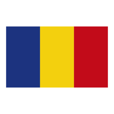 Sticker vlag van Roemenie (4x2.5cm)