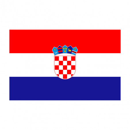 Sticker vlag van Kroatie (4x2.5cm)