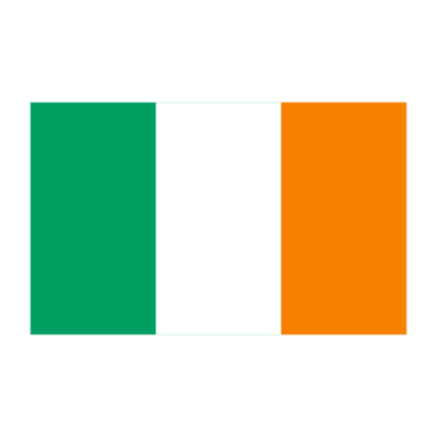 Sticker vlag van Ierland (4x2.5cm)