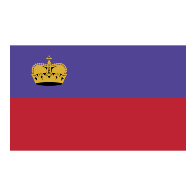 Sticker vlag van Liechtenstein (4x2.5cm)