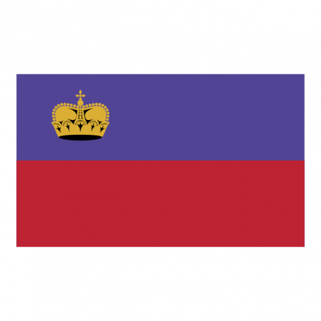 Sticker vlag van Liechtenstein (4x2.5cm)