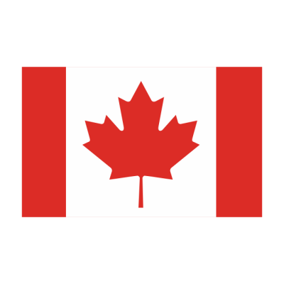 Sticker vlag van Canada (4x2.5cm)