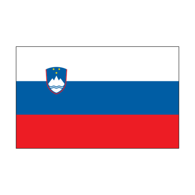 Sticker vlag van Slovenie (4x2.5cm)
