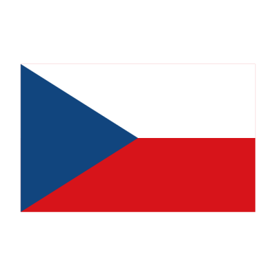Sticker vlag van Tsjechie (4x2.5cm)