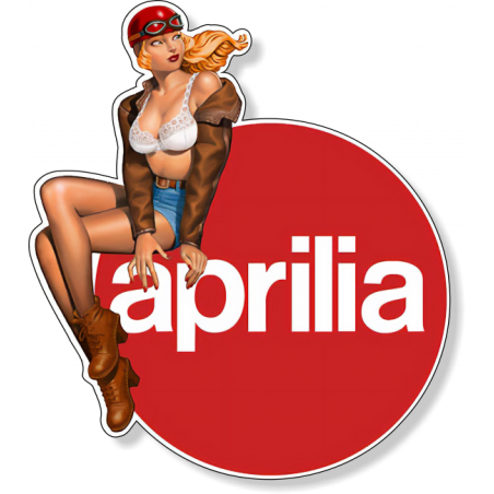 Aprilia Pin-up sticker 10cm