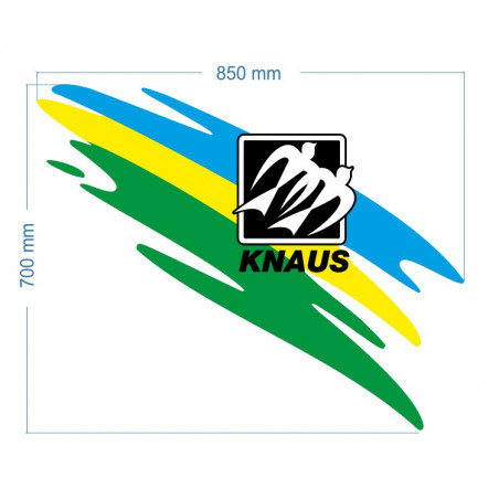 Knaus strepen kleuren stickerset (ca.85x70cm per sticker)