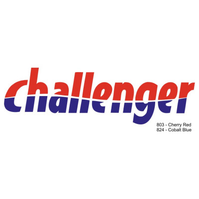 Challenger kleuren sticker voor camper en caravan
