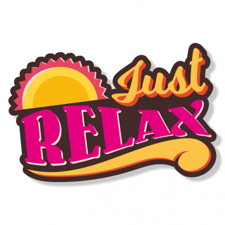 Just Relax camper caravan sticker kleur