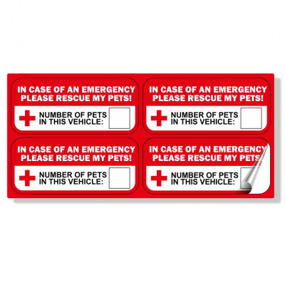 Rescue my Pets stickerset (4 stuks van 60x25mm)