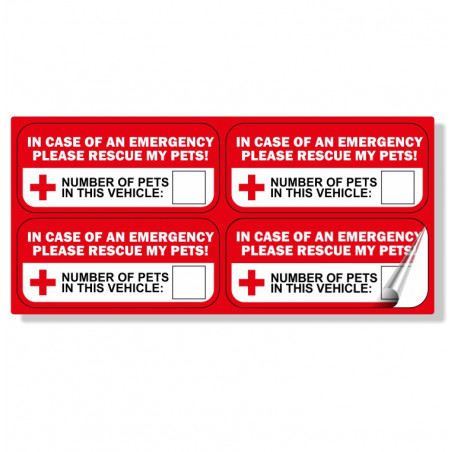 Rescue my Pets stickerset (4 stuks van 60x25mm)