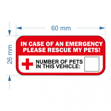 Rescue my Pets stickerset (4 stuks van 60x25mm) 2