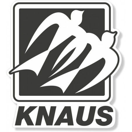 Knaus sticker op witte achtergrond