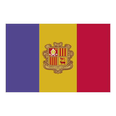 Sticker vlag van Andorra (8x5cm)
