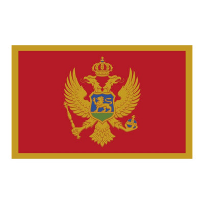 Sticker vlag van Noord Montenegro (8x5cm)