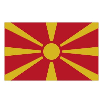 Vlag van Noord Macedonie (4x2.5cm)
