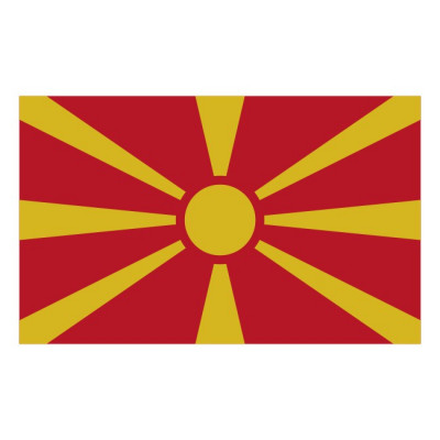 Vlag van Noord Macedonie (4x2.5cm)