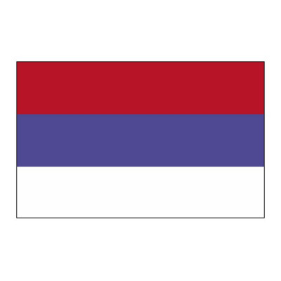 Vlag sticker servie (8x5cm)