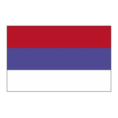 Vlag sticker servie (8x5cm)