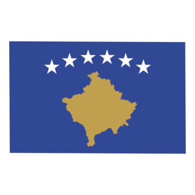 Vlag sticker kosovo (4x2.5cm)