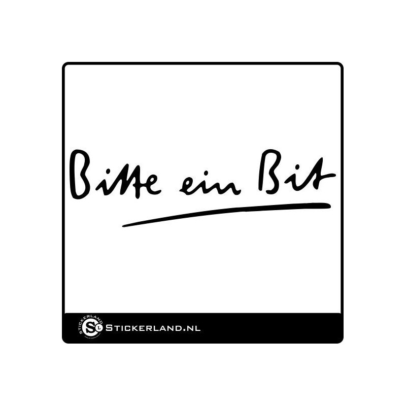 Bitte ein Bit sticker
