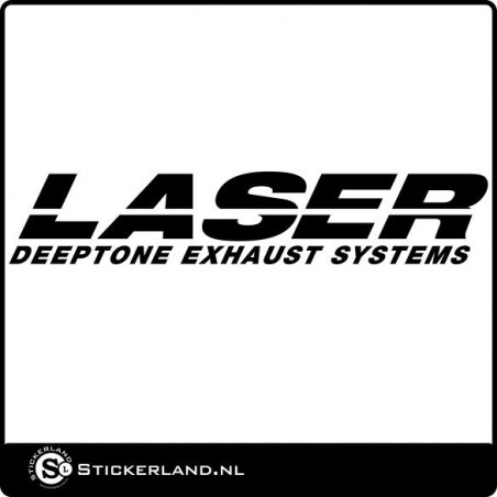 Laser uitlaten logo sticker