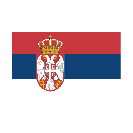 Vlag sticker servie (4x2,5)