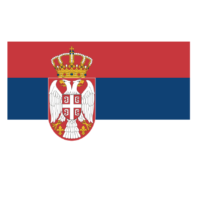 Vlag sticker servie (8x5cm)
