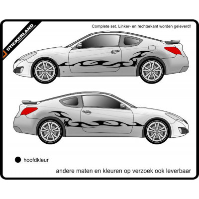 Complete stripingkit vlammen 020 (vanaf 150cm)