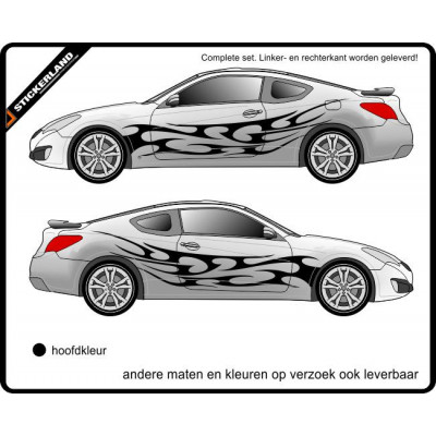 Complete stripingkit vlammen 031 (vanaf 150cm)