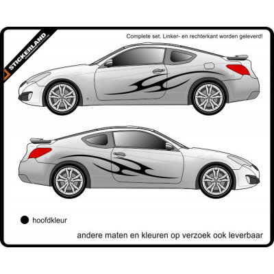 Complete stripingkit vlammen 034 (vanaf 150cm)