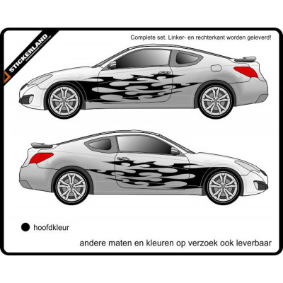 Complete stripingkit vlammen 038 (vanaf 150cm)