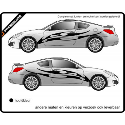 Complete stripingkit vlammen 046 (vanaf 150cm)