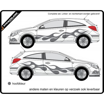 Complete stripingkit vlammen 029 (vanaf 150cm)