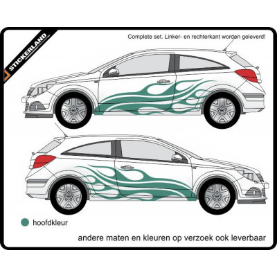 Complete stripingkit vlammen 033 (vanaf 150cm)