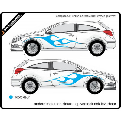 Complete stripingkit vlammen 037 (vanaf 150cm)