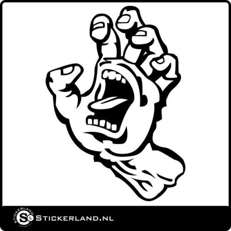 Schreeuwende hand sticker