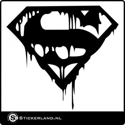 Superman scary sticker