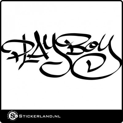 Playboy XXL graffiti sticker (ca.58x23cm)