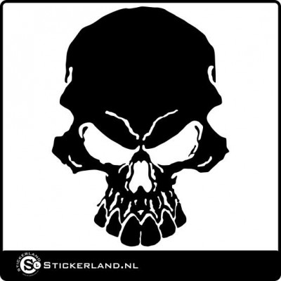 Super schedel sticker (25x33cm)