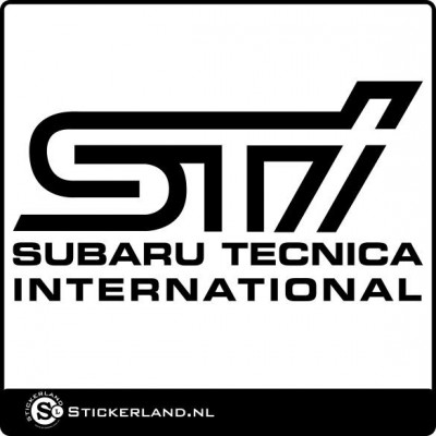 STI tecnica subaru logo sticker
