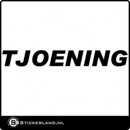 Tjoening logo sticker