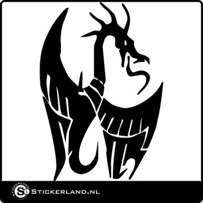 Tribal draak sticker