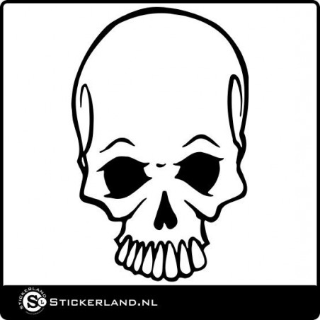 Super schedel sticker 02 (25x39cm)