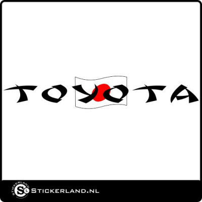 Toyota raamstreamer met vlag (ca.100x10cm)