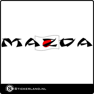Mazda raamstreamer met vlag (ca.100x10cm)