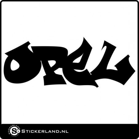 Opel grafittistijl tekst