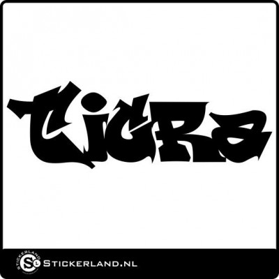 Tigra grafittistijl tekst