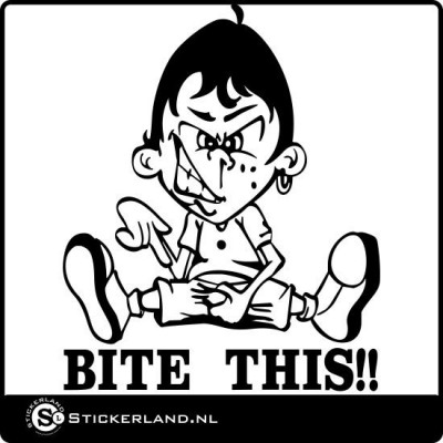 Bite this sticker