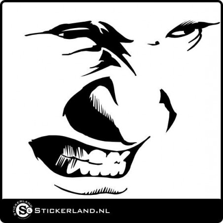 Unieke sticker met gezicht (45x40 cm)