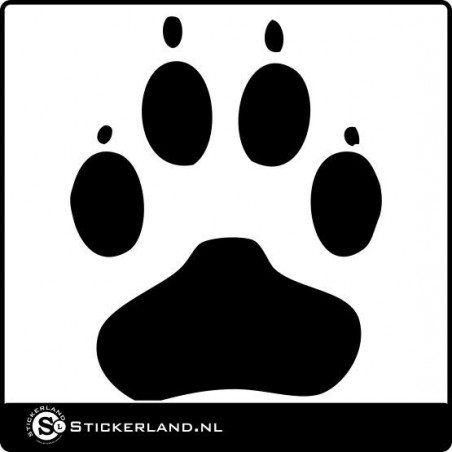 Hondenpootje sticker